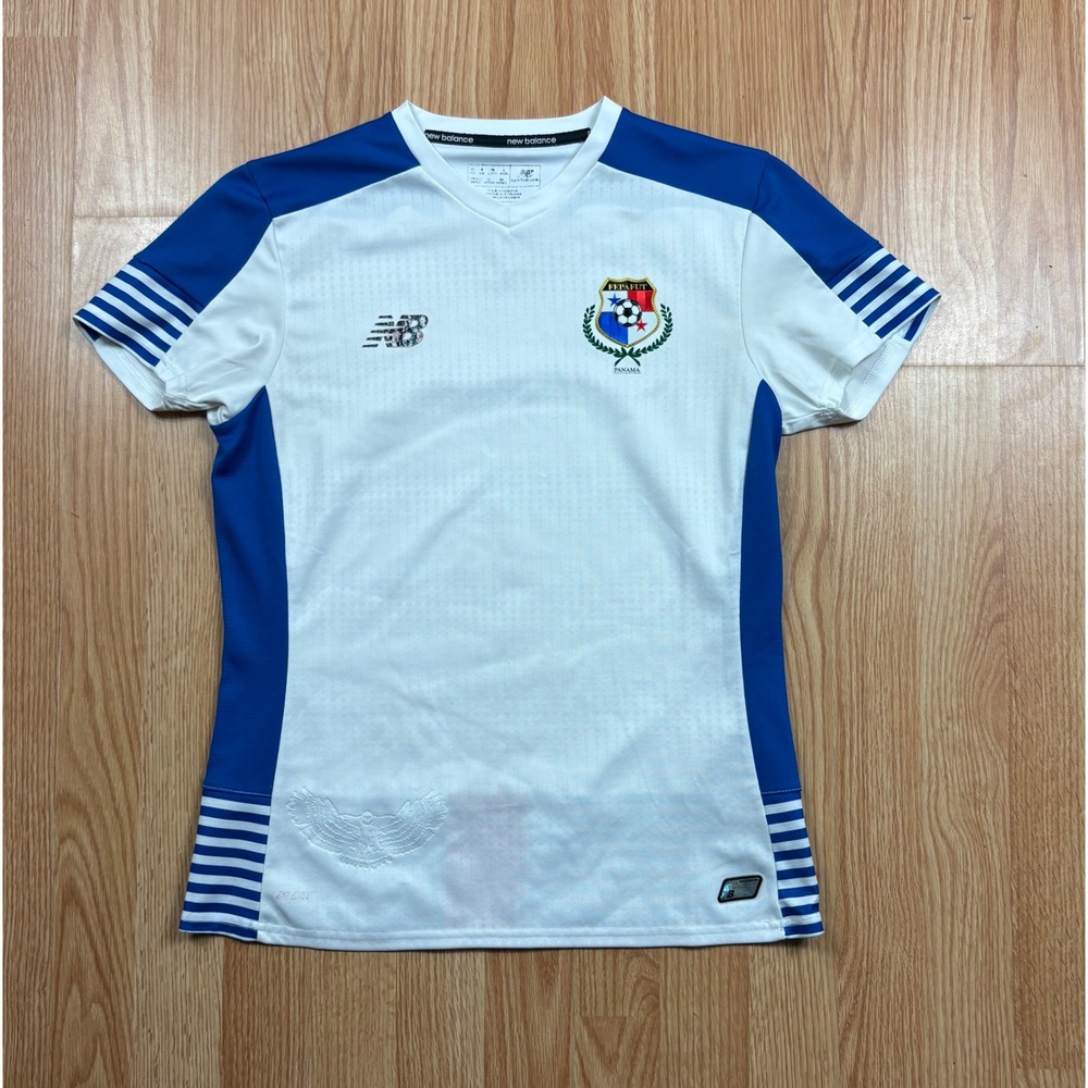 New Balance Panama FEPAFUT National Team Soccer Jersey White Blue Mens Size M